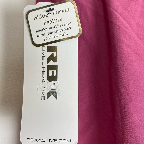 NWT RBX Pink Tie Waist Skort, Size Small, Activewear Skort with Hidden Pocket - Picture 6 of 7